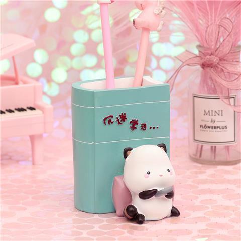 新款圖筆筒桌面裝飾品筆插樹脂工藝品擺件學(xué)生禮品生日禮物